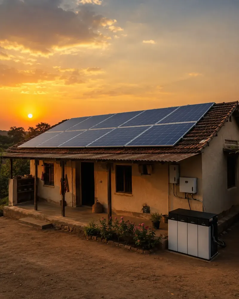 Hero image: Off-Grid Solar with battery storage